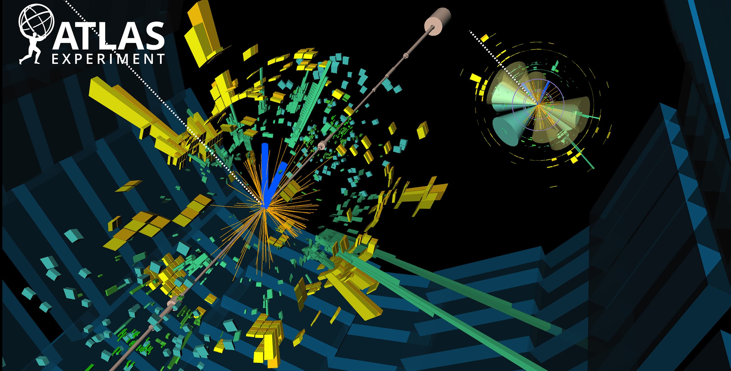 Kolizja protonów w detektorze Atlas